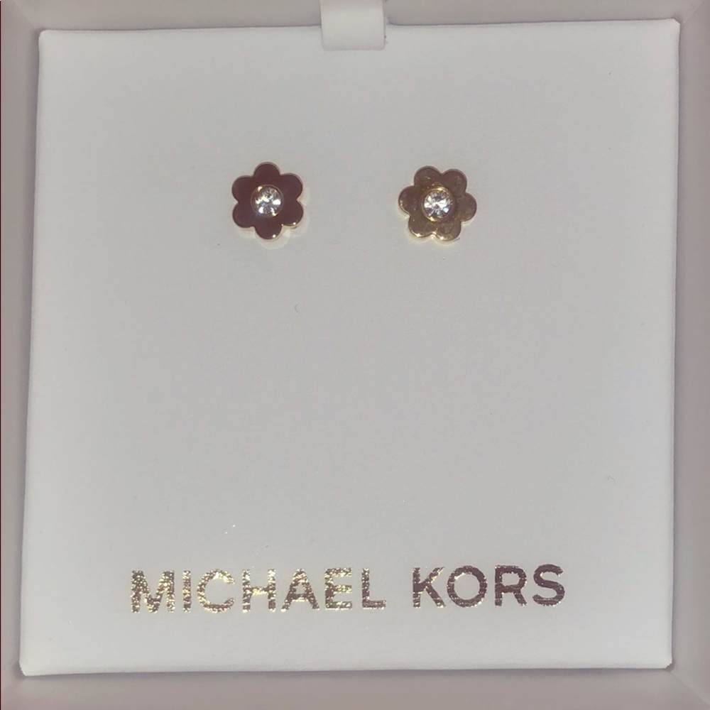 Michael Kors Rosè Gold Daisy Studded Earrings